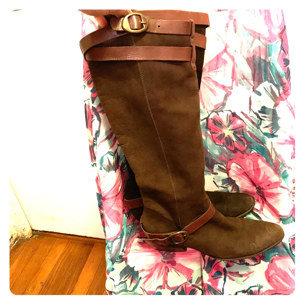 Matisse buckled soft suede boots
